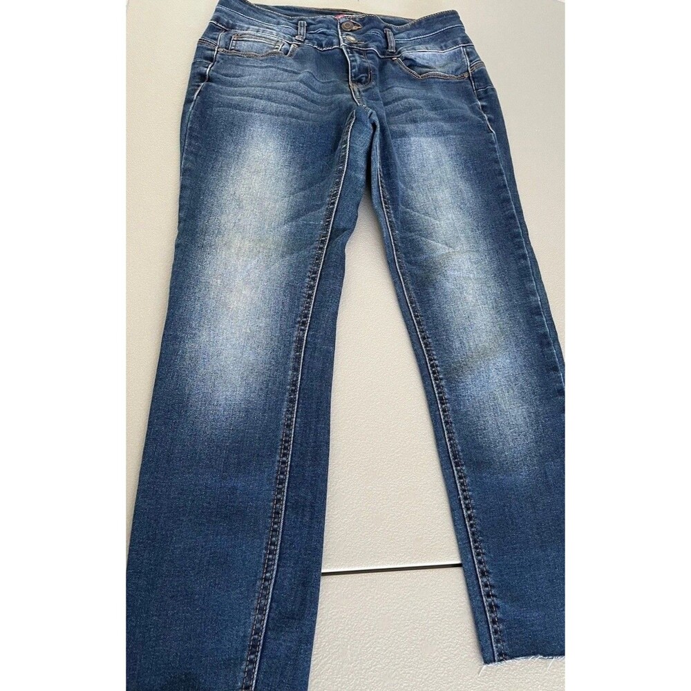 WAX Women's Jeans Butt I Love You! Stretch Cropped Skinny Dark Wash Denim Size 9